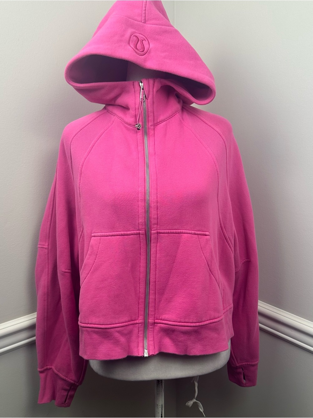 lululemon athletica Bright Pink Full-Zip Hooded Jacket M/L